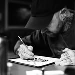 Chris Astrologo drawing, from Heritage’s named artist highlight